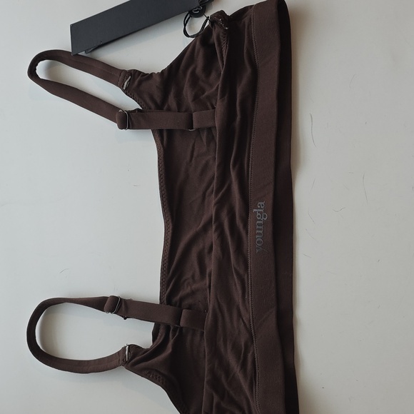 YoungLA Chocolate Brown Sports Bra Small G103 - Picture 3 of 4